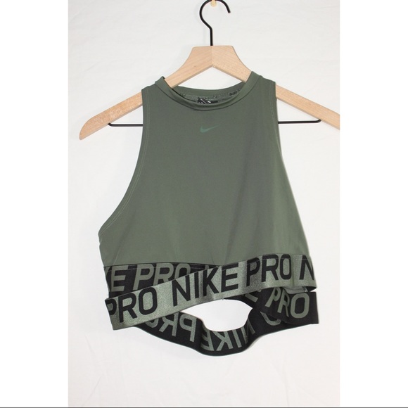 Nike Pro Intertwist 2 Tank in Army Green XL - Picture 3 of 7